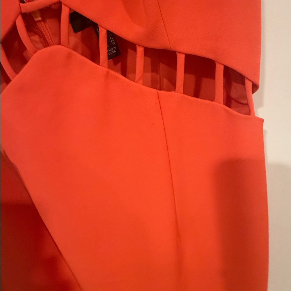 Aidan Mattox Vibrant Orange Maxi Dress - Picture 4 of 6